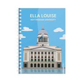 Personalised Old Market Square Nottingham Combined Diary & Notebook