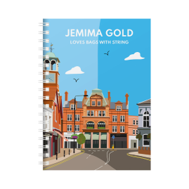 Personalised Wimbledon High Street London Combined Diary & Notebook