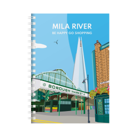 Personalised Borough Market London Combined Diary & Notebook