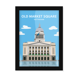 Old Market Square Nottingham Black Frame by FROM YOU TO ME