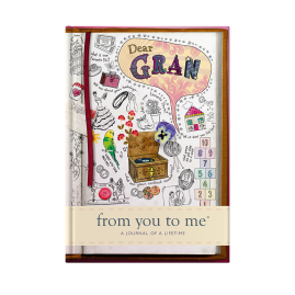 An inspiring guided memory journal,Dear Gran, sketch design by FROM YOU TO ME