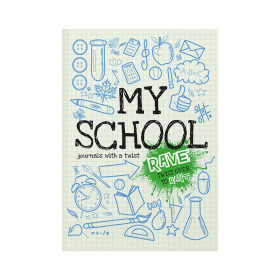 softback children's activity journal about school