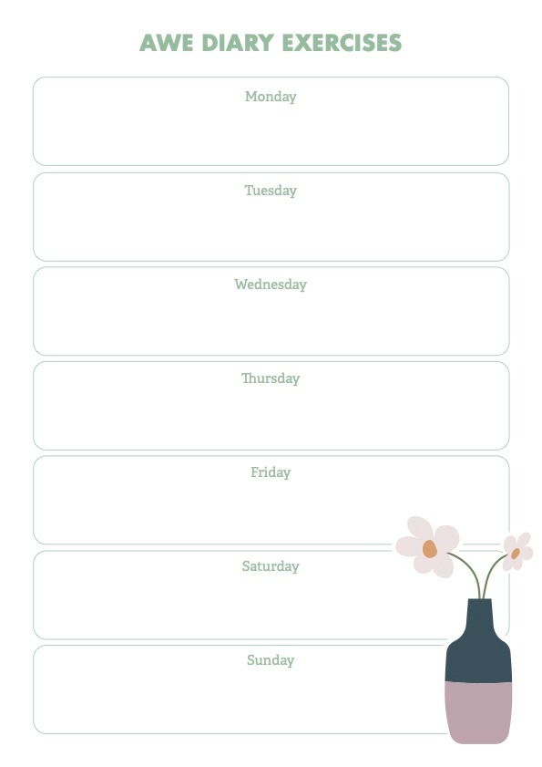Awe Diary Exercises